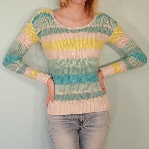 Chunky Stripped Knit Sweater